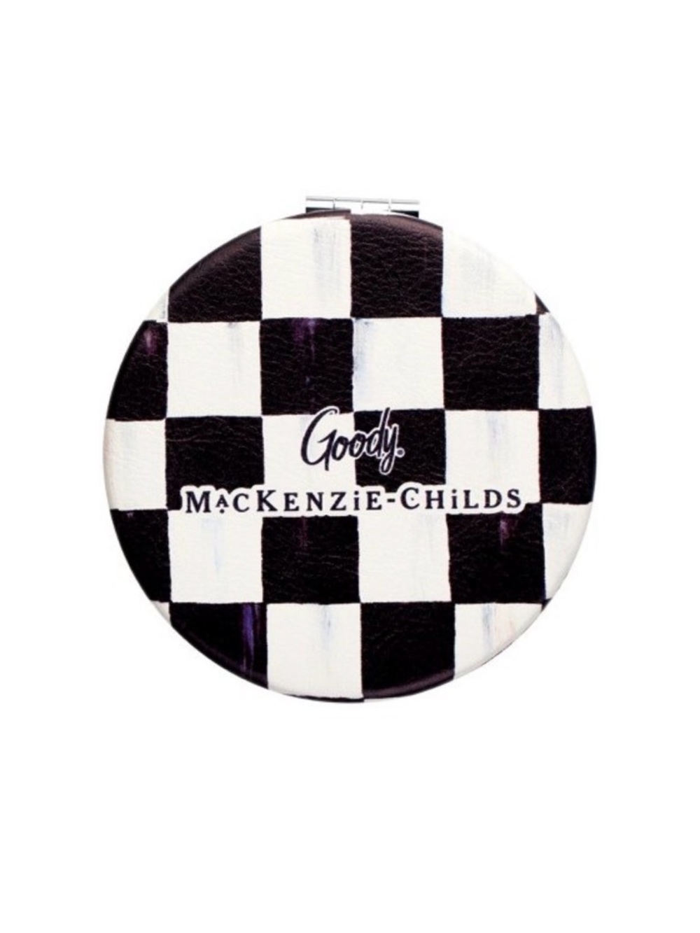 New MacKenzie-Childs x Goody Courtly check double sided compact mirror collab